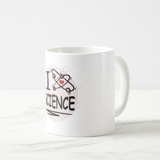 Mug J'aime la science (Devant droit)