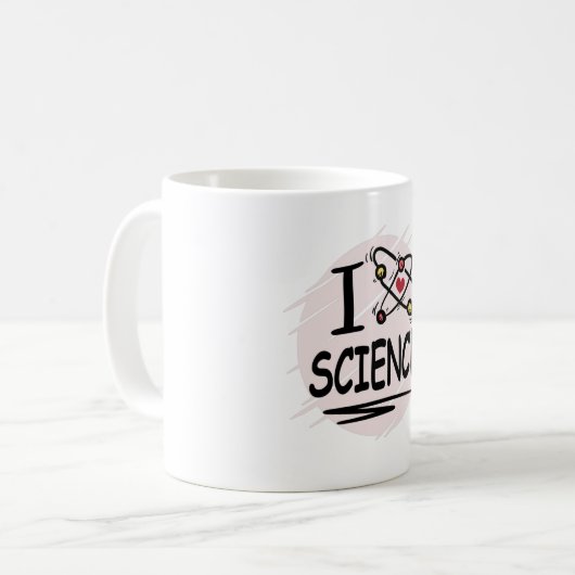 Mug J'aime la science (Devant gauche)