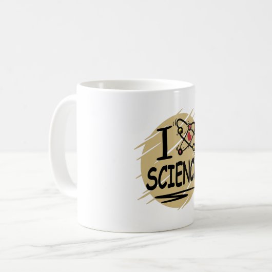 Mug J'aime la science (Devant gauche)