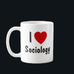 Mug J'aime la sociologie<br><div class="desc">J'Aime La Mug De Sociologie. Social Science Lovers mug.</div>