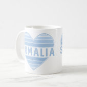 Mug J'aime la Somalie, le coeur somalien (Devant gauche)