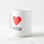 Mug J'aime la terre (Devant gauche)