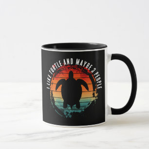 MUG J'AIME LA TORTUE ET PEUT-ÊTRE 3 PERSONNES
