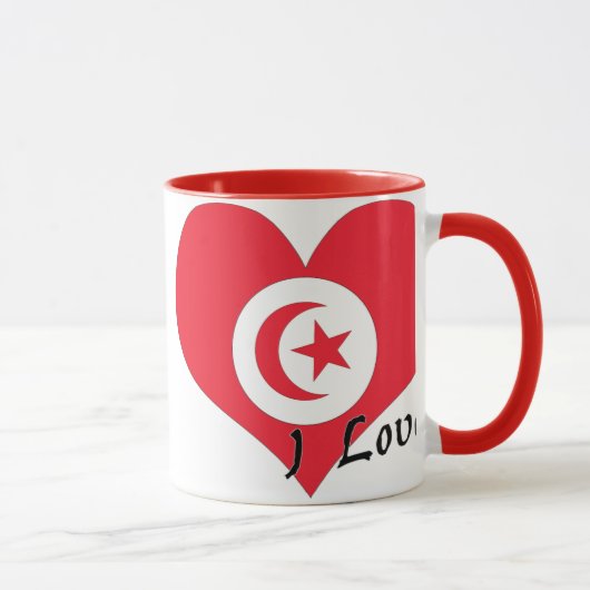 Mug J'aime la Tunisie (Droite)