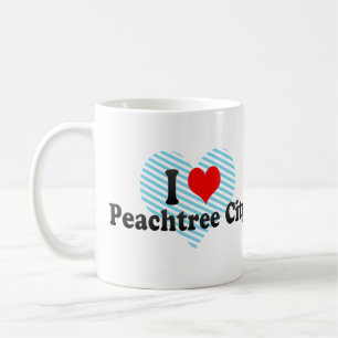 Mug J'aime la ville de Peachtree, Etats-Unis