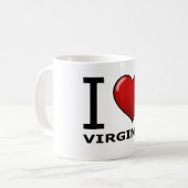 MUG J'AIME LA VIRGINIE (Devant gauche)