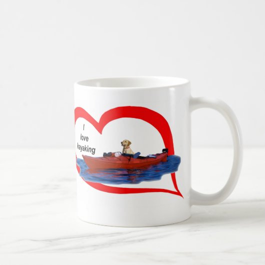 Mug J'aime (laboratoire jaune) 1 kayaking (Droite)