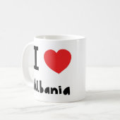 Mug J'aime l'Albanie (Devant gauche)