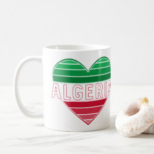 Mug J'aime l'Algérie, coeur algérien