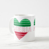 Mug J'aime l'Algérie, coeur algérien (Devant gauche)