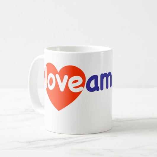 Mug J'aime l'Amérique (Devant gauche)