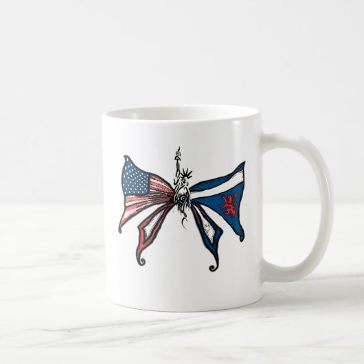 Mug j'aime l'Amérique et l'Ecosse ! ! (Droite)