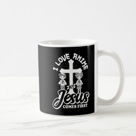 Mug J'Aime L'Anime, Mais Jésus Est Le Premier Anime Ho (Droite)