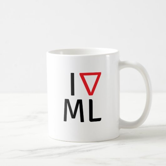 Mug J'aime l'apprentissage automatique (Droite)