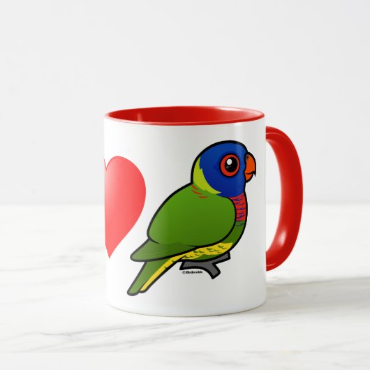 Mug J'aime l'arc-en-ciel Lorikeets (Devant droit)