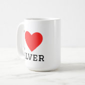 Mug J'aime l'argent (Devant gauche)
