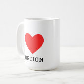 Mug J'aime l'avortement (Devant gauche)