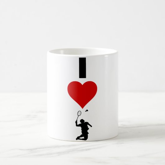 Mug J'aime le badminton (vertical) (Centre)
