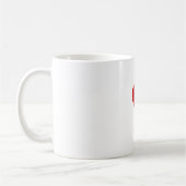Mug J'aime le badminton (vertical) (Gauche)