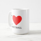 Mug J'aime le basket-ball (Devant gauche)