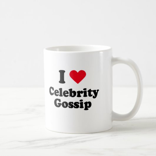 Mug J'aime le bavardage de célébrité (Droite)