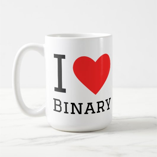 Mug J'aime le binaire (Gauche)