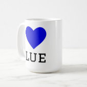 Mug J'aime le bleu (Devant gauche)
