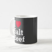 Mug J'aime le boeuf salé avec le drapeau de Terre-Neuv (Devant gauche)