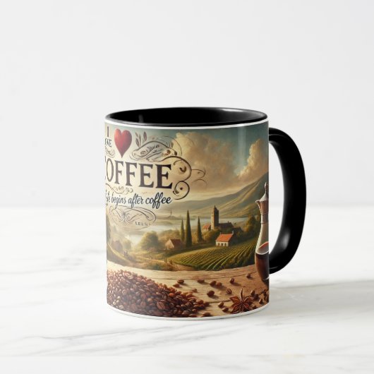 Mug j'aime le café (Devant droit)