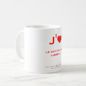 Mug J'aime le capitalisme (Devant gauche)