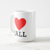 Mug J'aime le centre commercial (Devant gauche)