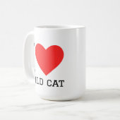 Mug J'aime le chat sauvage (Devant gauche)