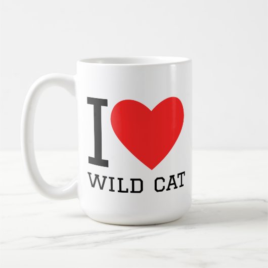 Mug J'aime le chat sauvage (Gauche)