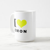 Mug J'aime le citron (Devant gauche)