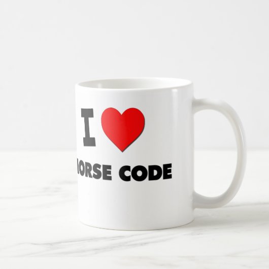 Mug J'aime le code Morse (Droite)