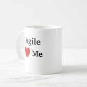 Mug J'aime le coeur agile je citation de chef de (Devant gauche)