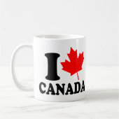 Mug J'aime le coeur Canada (Gauche)