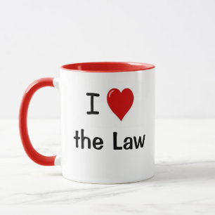 Mug J'aime le coeur de la loi I la citation d'avocat