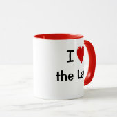 Mug J'aime le coeur de la loi I la citation d'avocat (Devant droit)