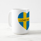 MUG J'AIME LE COEUR DE LA SUÈDE (Devant gauche)