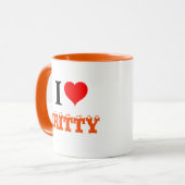 Mug J'aime le coeur Gritty (Devant gauche)
