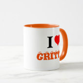 Mug J'aime le coeur Gritty (Devant droit)