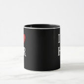 Mug J'aime le coeur l'heure 2 de l'heure I ai dégrossi (Centre)