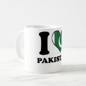 Mug J'aime le coeur pakistanais de drapeau du Pakistan (Devant gauche)