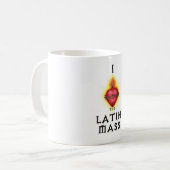 Mug J'AIME le coeur sacré de masse latin de Jésus (Devant gauche)