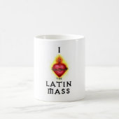 Mug J'AIME le coeur sacré de masse latin de Jésus (Centre)