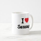 Mug J'aime le coeur saucisson T-shirt (Devant droit)