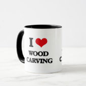 Mug J'aime le découpage du bois (Devant gauche)