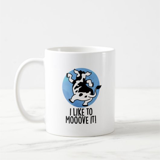 Mug J'Aime Le Déplacer Funny Cow Pun (Gauche)