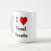 Mug J'aime le devis comptable comptable des immobilisa (Devant gauche)